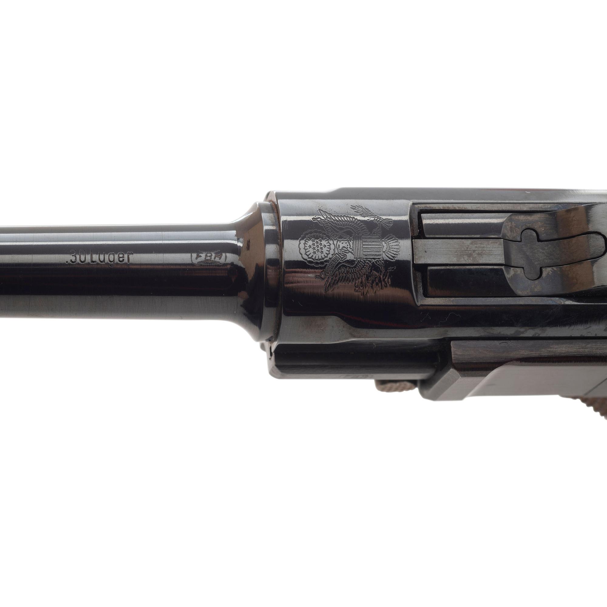 *Interarms "Swiss-Style" Mauser Eagle P.08 .30 Luger Pistol In Factory Box
