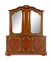 A Louis XVI Style Gilt Bronze Mounted Kingwood Buffet a Deux Corps
