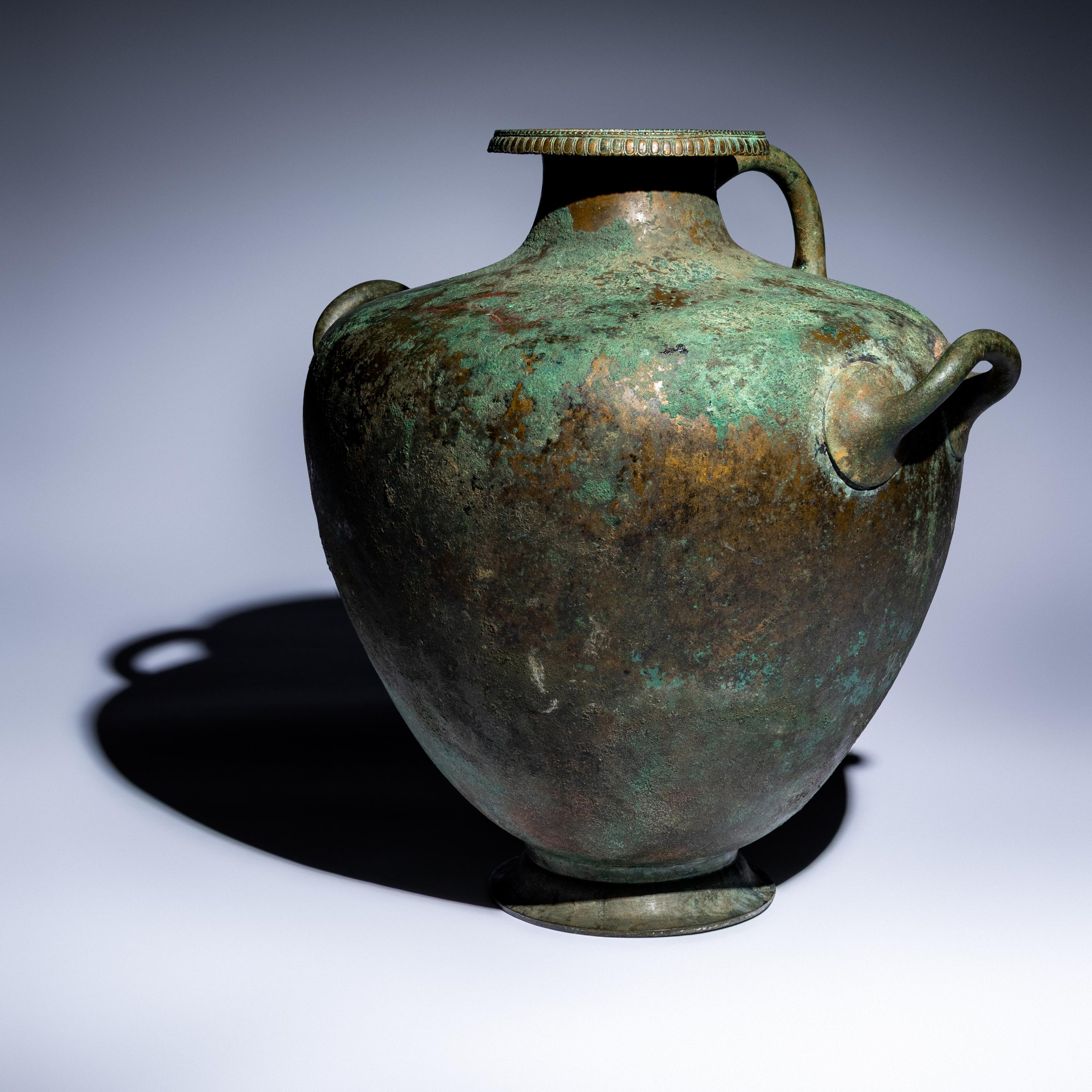 A Greek Bronze Hydria with Inscription