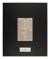 [BIBLE LEAVES - LATIN]. A group of 5 Bible leaves in Latin, comprising: