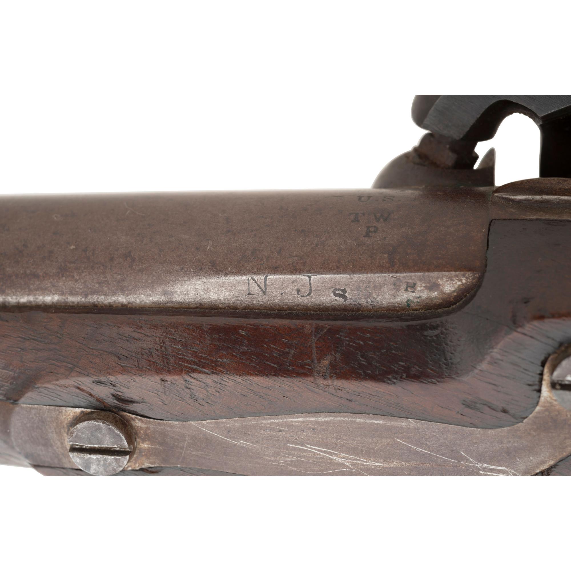 Confederate Style Brazed Bolster Conversion of a New Jersey Surcharged US Model 1836 Pistol