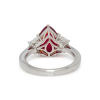 BURMESE RUBY AND DIAMOND RING