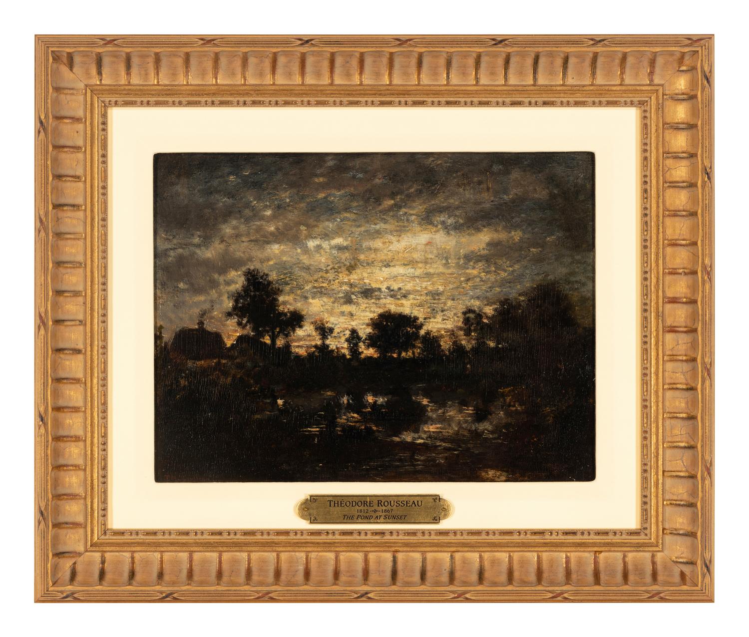 L'étang, coucher de soleil , 1848