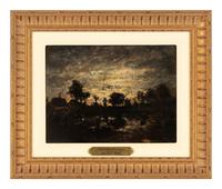 L'étang, coucher de soleil , 1848