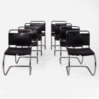 Ludwig Mies van der Rohe (German-American, 1886-1969) Set of Eight "MR-10" Side Chairs, Designed 1927, the present lot circa 1960s
