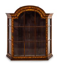 A Dutch Marquetry Vitrine Cabinet