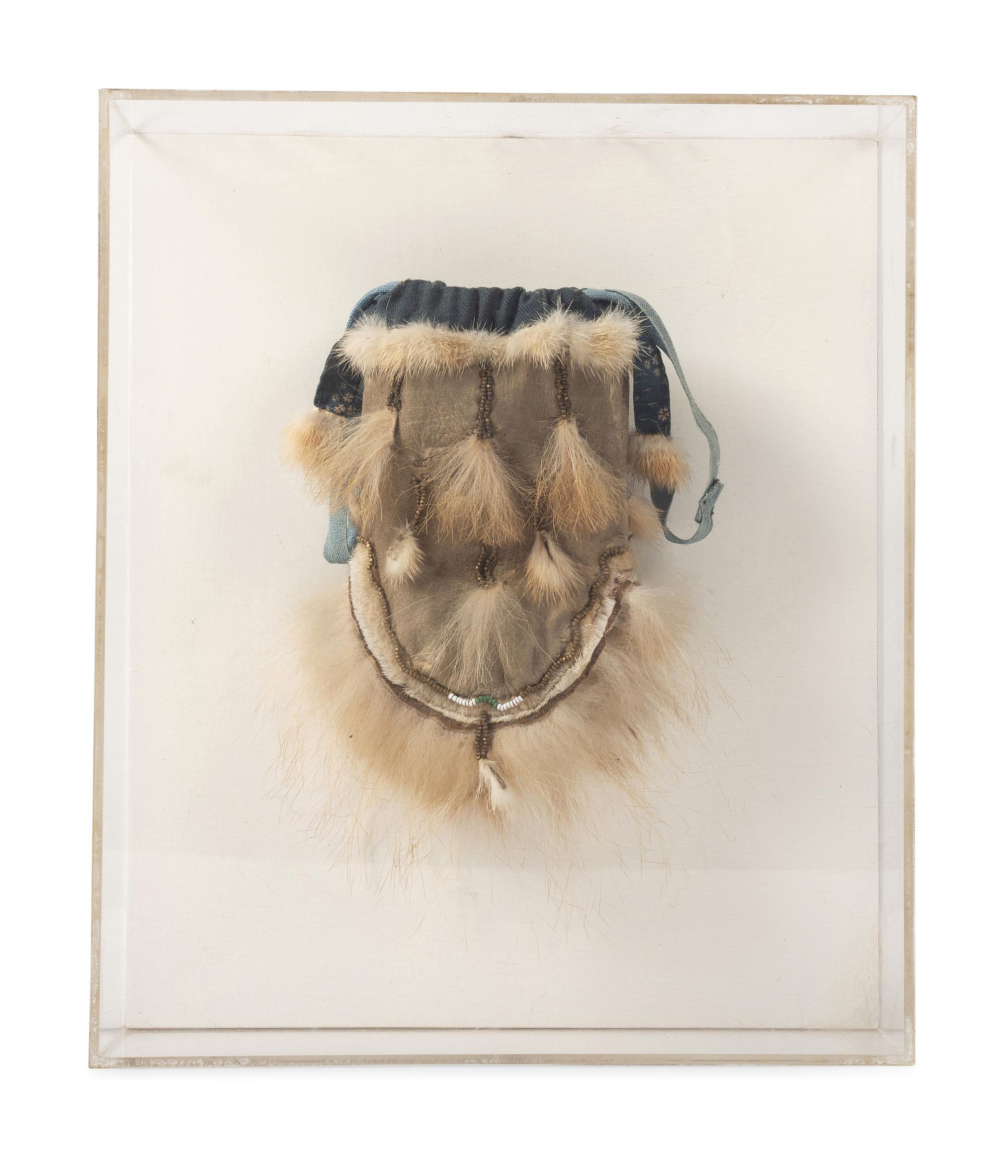Inupiat Beaded Hide Drawstring Pouch