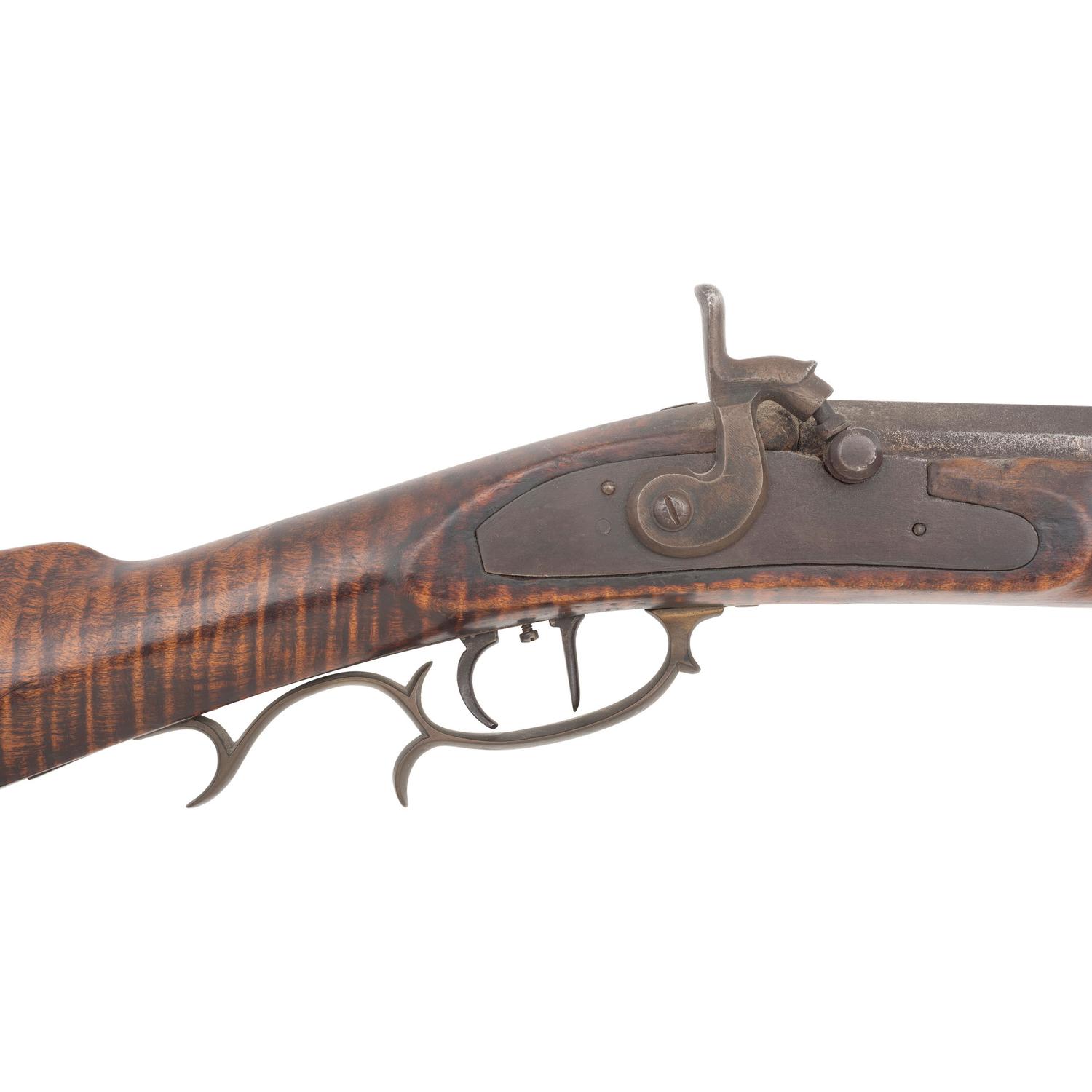 Unmarked Full Stock Heavy Barrel Percussion Rifle