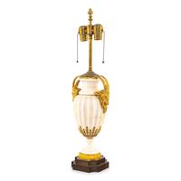 A French Neoclassical Style Gilt Bronze Mounted Marble Urn