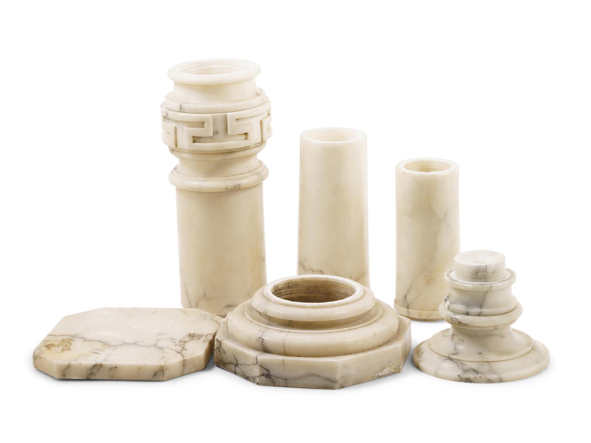 A Neoclassical White Marble Pedestal