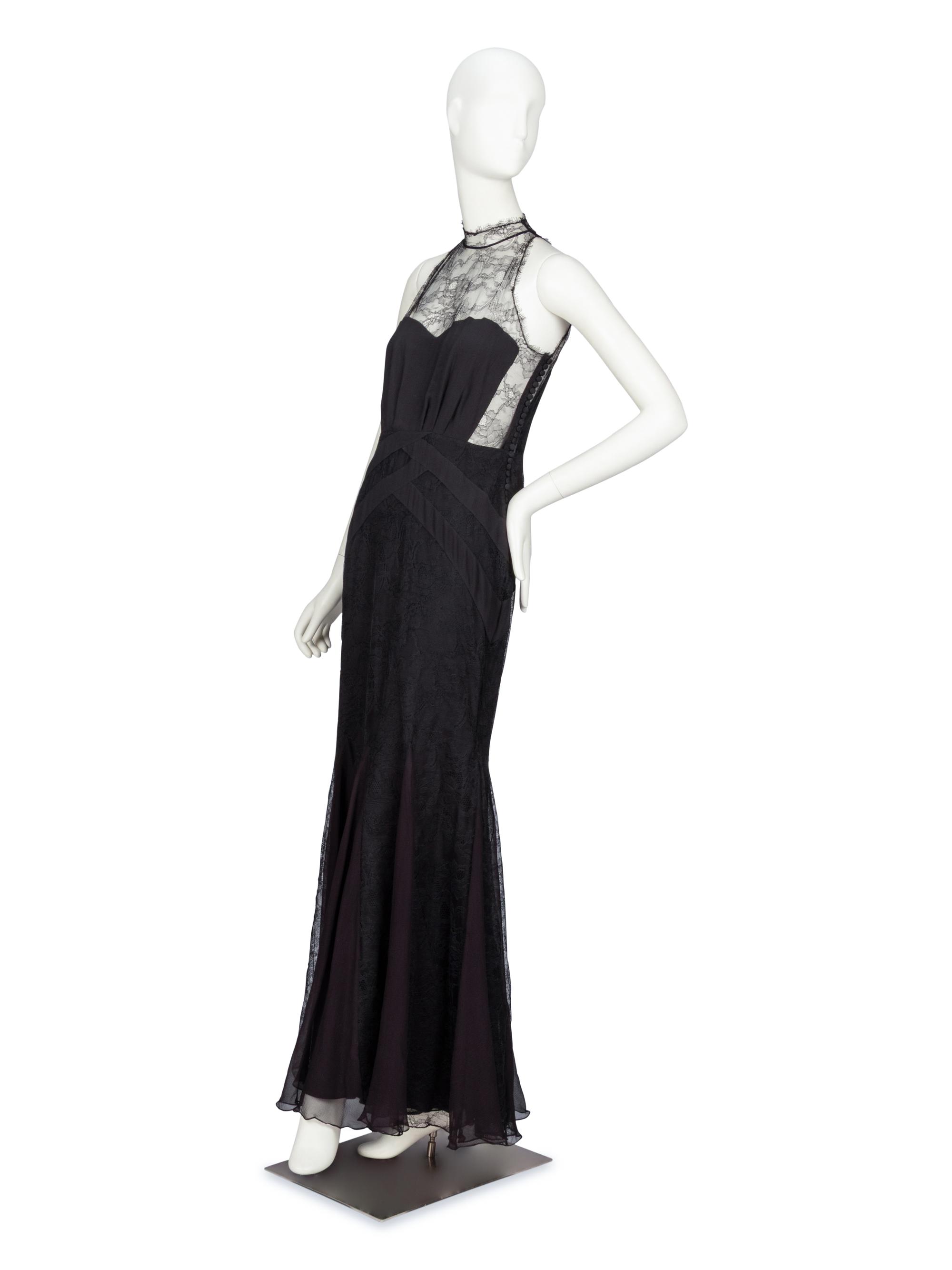 Christian Dior by John Galliano, Black Chantilly Lace Gown, 2009