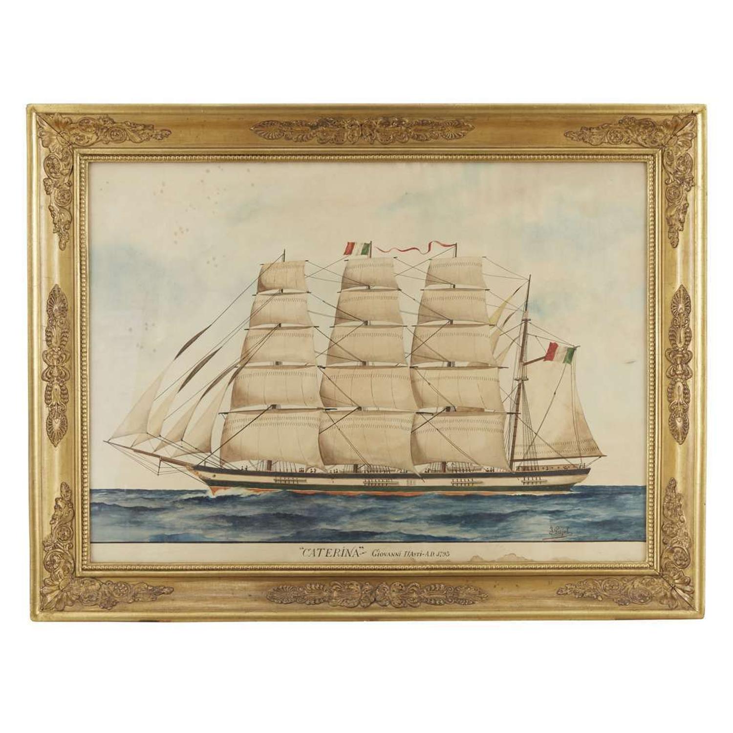 Continental School 18th/19th century Two ship portraits