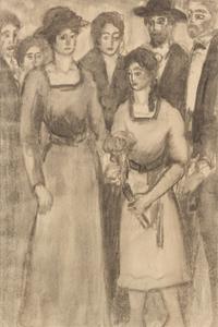 Abraham Walkowitz, (American, 1878 - 1965), A Group of Figures