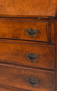 A Chippendale Tiger Maple Slant Front Desk