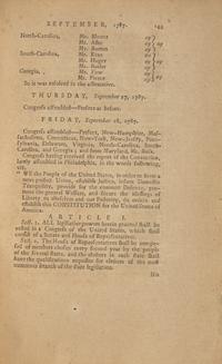 [Constitution] Printing of the Proposed Constitution in the Journals of Congress, Uncut and in Original Boards, 1787