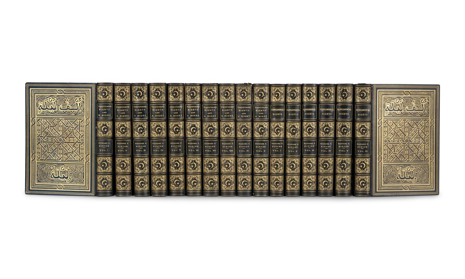 [BINDINGS]. BURTON, Richard Francis (1821-1890). The Book of the Thousand Nights and a Night . -- Supplemental Nights. [London]: Privately Printed by the Burton Club, [1910].