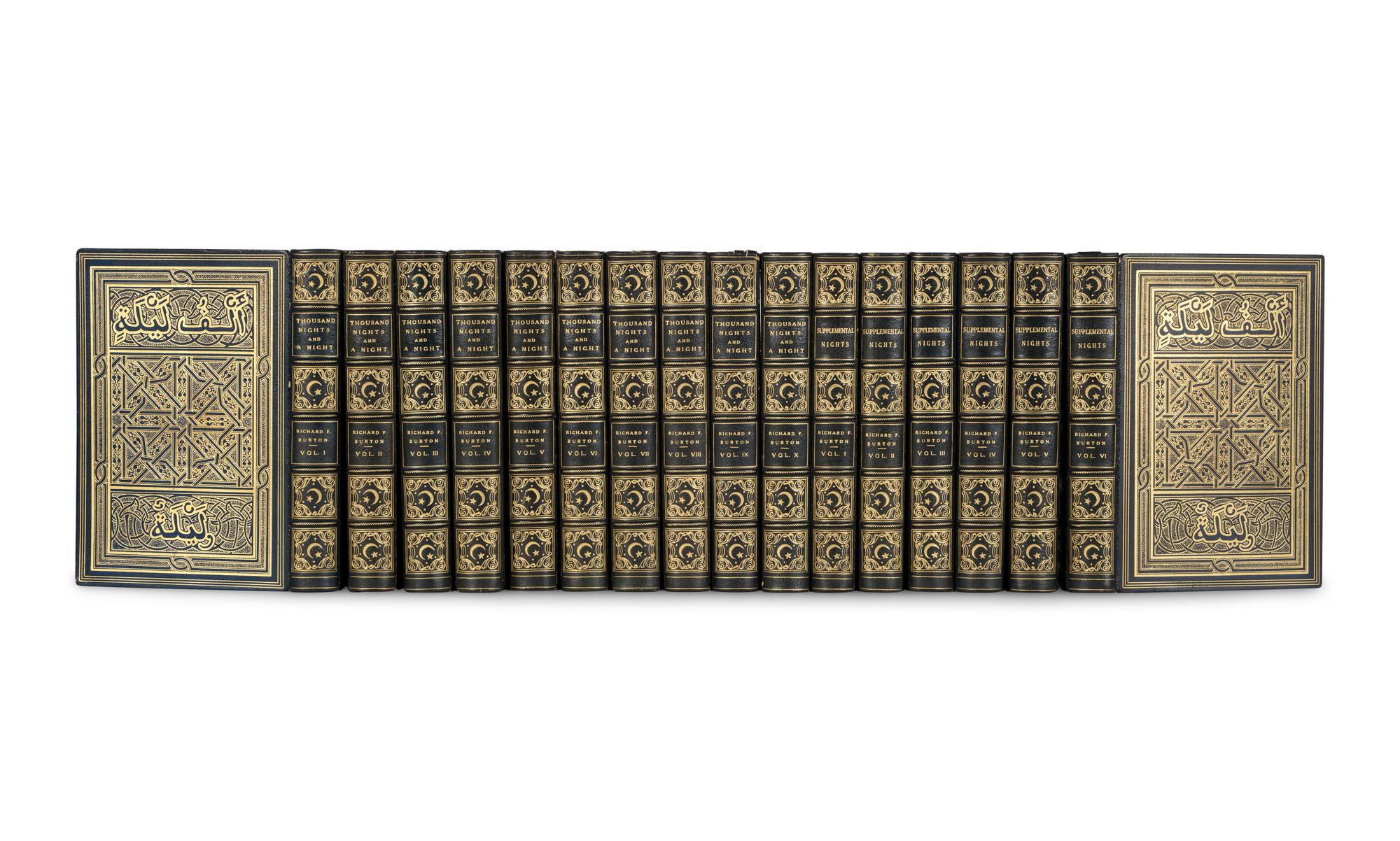 [BINDINGS]. BURTON, Richard Francis (1821-1890). The Book of the Thousand Nights and a Night . -- Supplemental Nights. [London]: Privately Printed by the Burton Club, [1910].