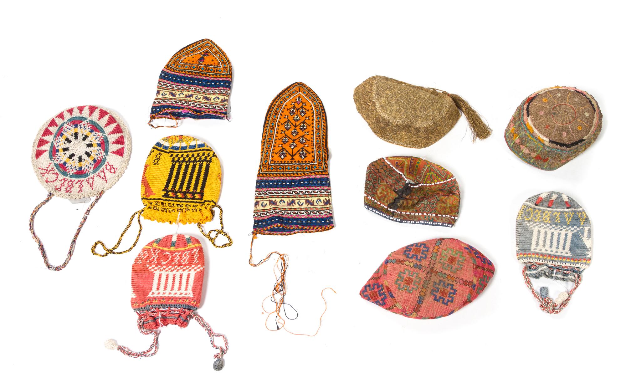A Rare Pair of Woven Silk Socks Sock length 13 x width 5 1/2 inches. — QAJAR, IRAN, 19TH CENTURY