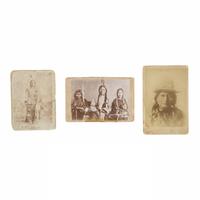[Native Americana]. A group of 3 cabinet cards of Sitting Bull.