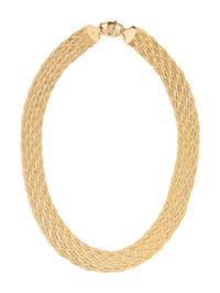 YELLOW GOLD BRAIDED NECKLACE