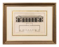 A Collection of Fifteen Engravings with Hand-Coloring of Architectural and Military Scenes