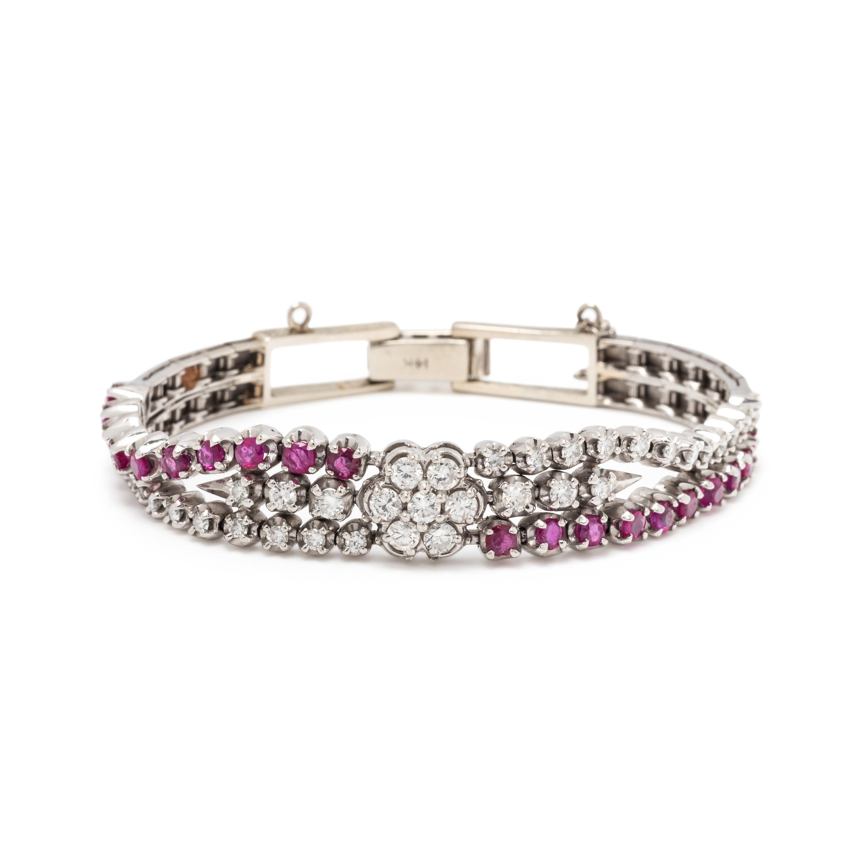 DIAMOND AND RUBY BRACELET