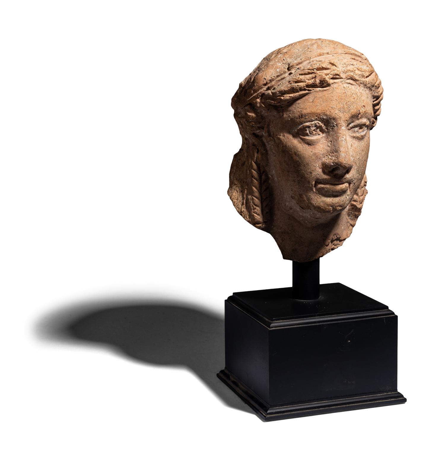 A Hellenistic Terracotta Head of a Woman