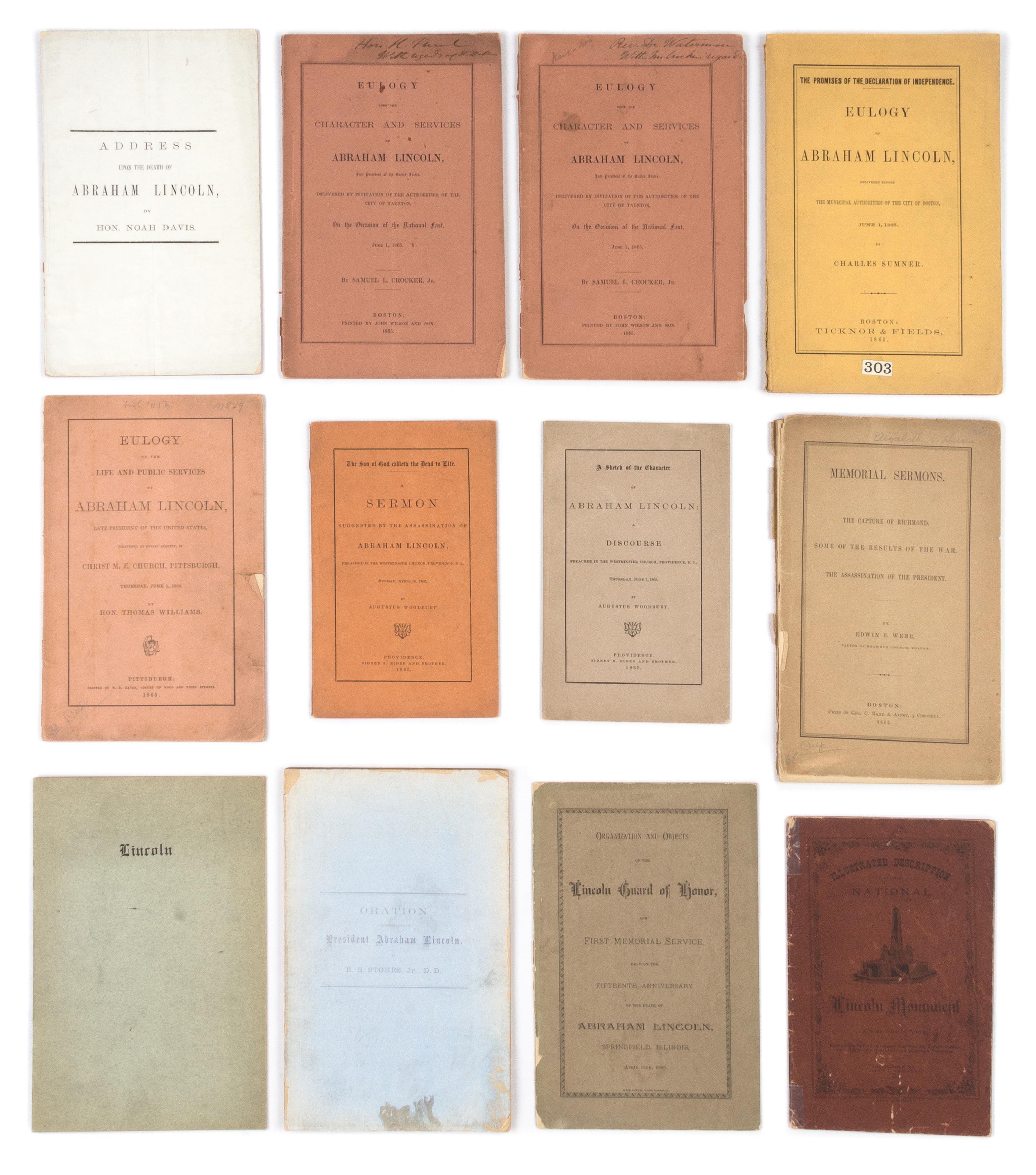 [LINCOLN COMMEMORATIONS AND EULOGIES]