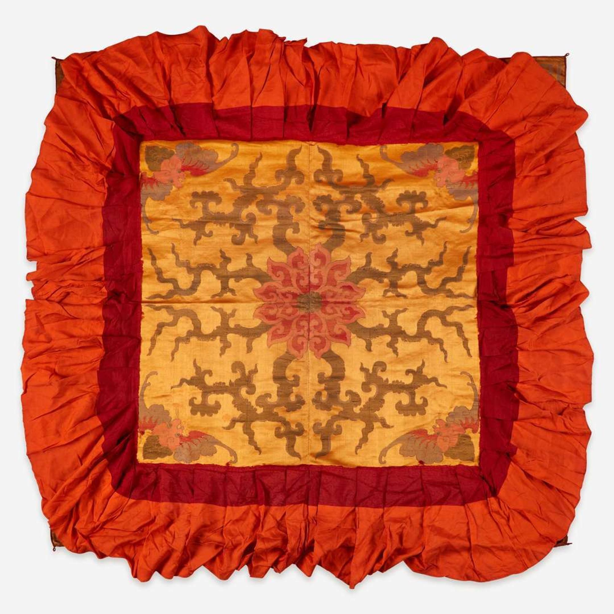 A Sino-Tibetan silk canopy