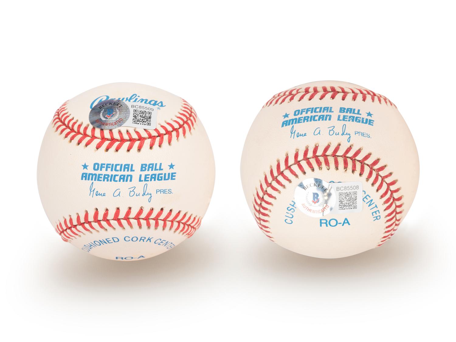 A Group of Boston Red Sox Roger Clemens and Pedro Martinez Signed Autograph Baseballs (Beckett Authentication Services BAS Certified)