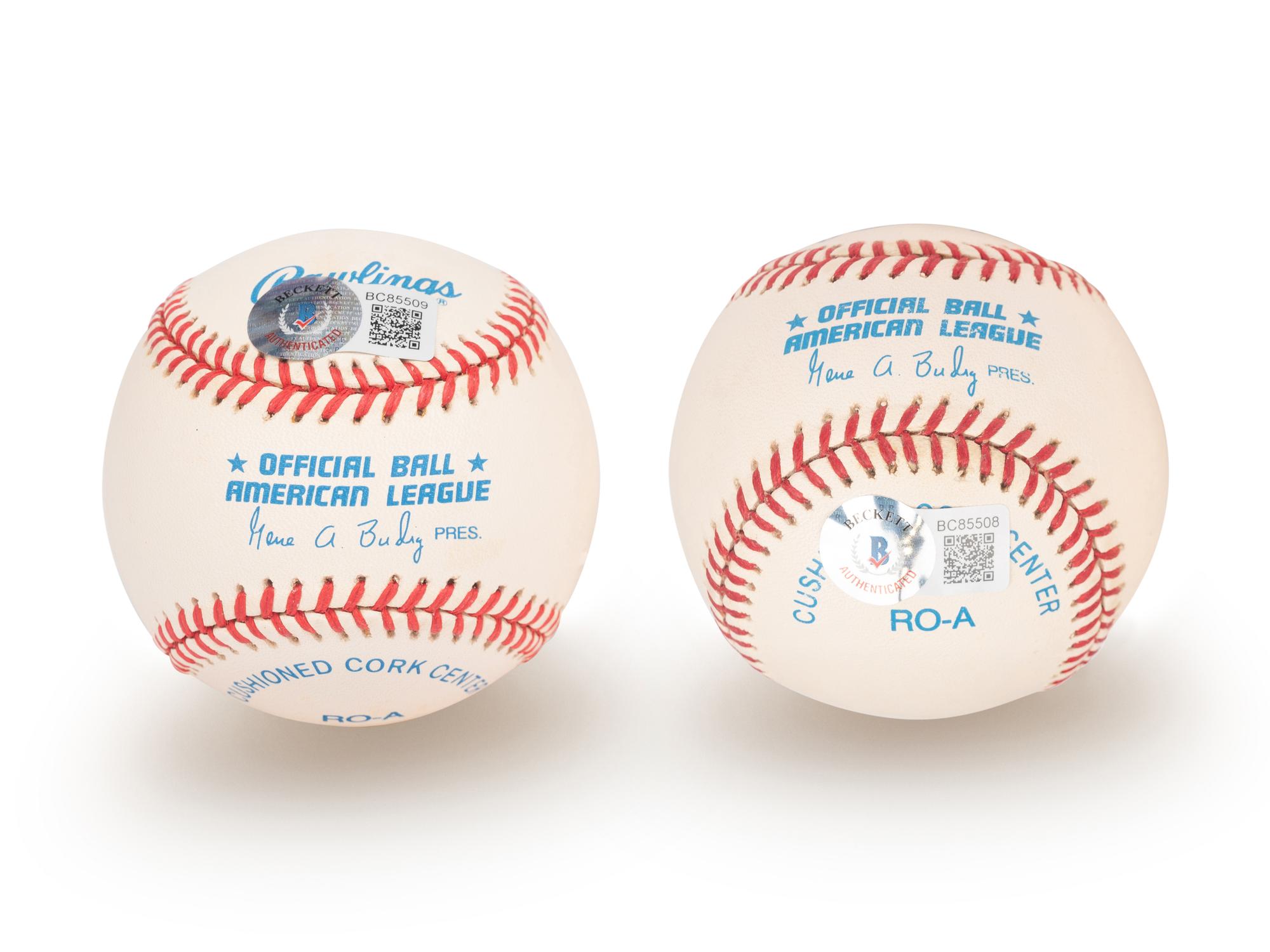 A Group of Boston Red Sox Roger Clemens and Pedro Martinez Signed Autograph Baseballs (Beckett Authentication Services BAS Certified)