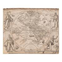 [Map]. De Bry, Theodore (1528-1598). America Sive Novus Orbis Respectu Europaeorum Inferior Globi Terrestris. Frankfurt, 1596.