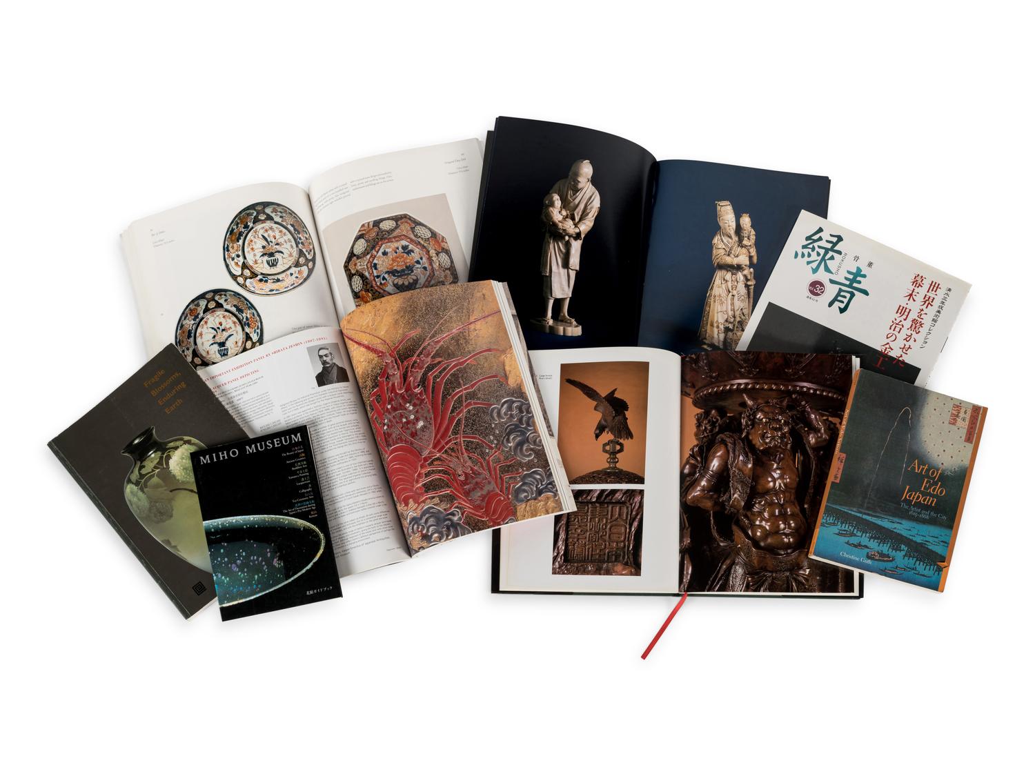 [JAPANESE WORKS OF ART] A group of reference works and auction catalogues about Japanese works of art