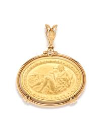 An 18 Karat Yellow Gold Pendant,