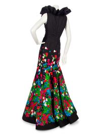 Oscar de la Renta Black Silk Evening Gown, Fall 2008