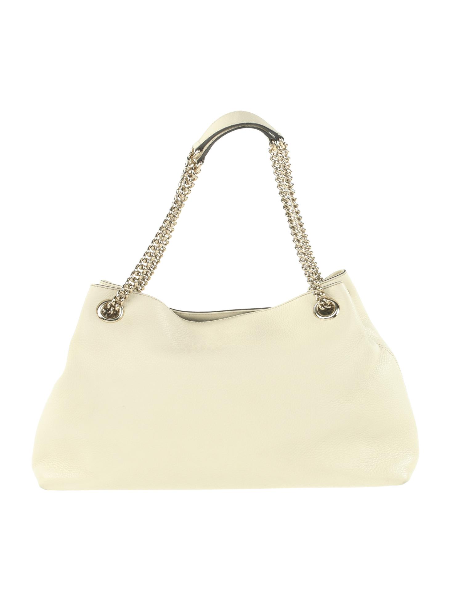 Gucci Soho Chain Tote Bag in White