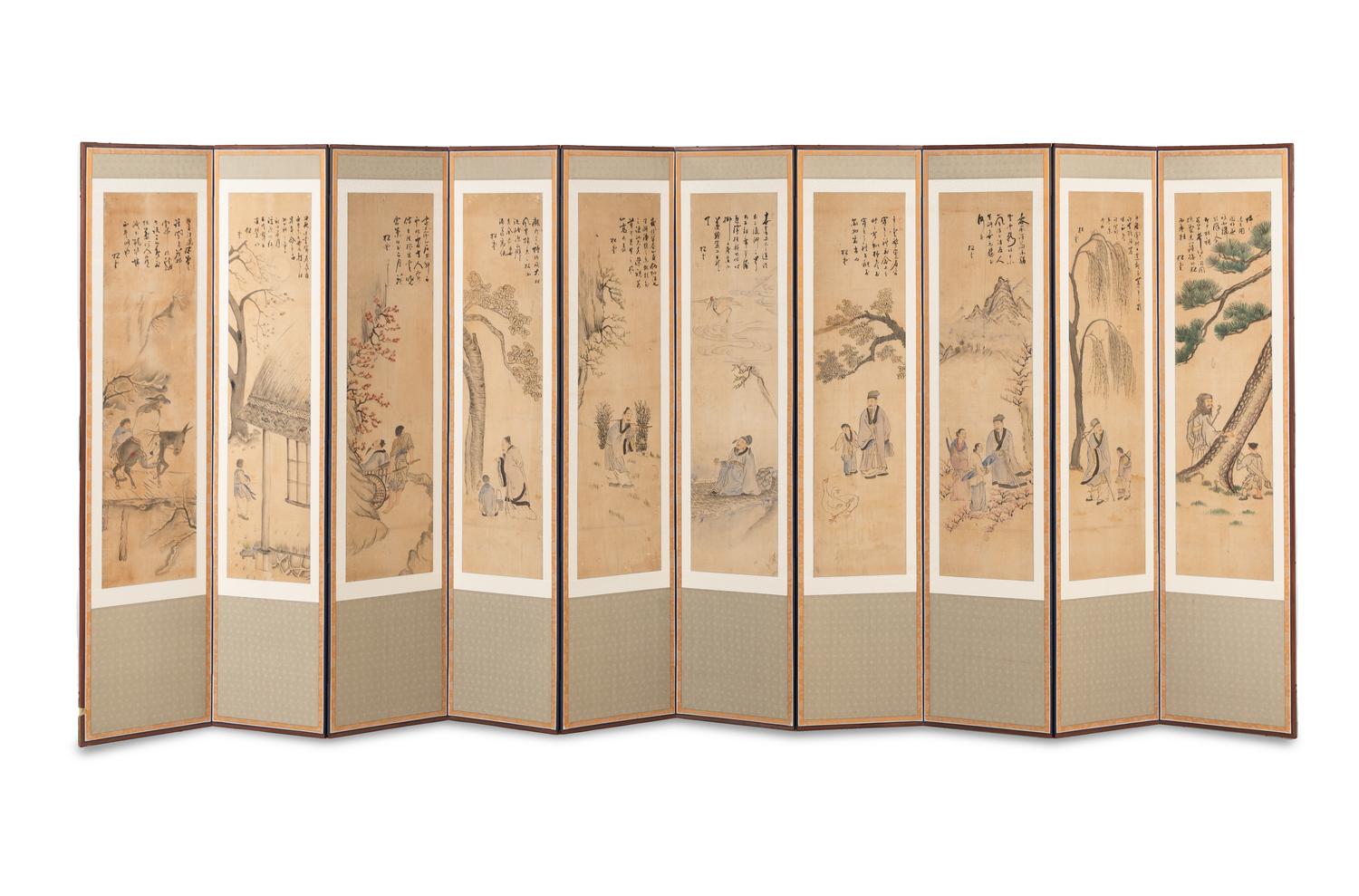 A Korean Ten-Panel Floor Screen