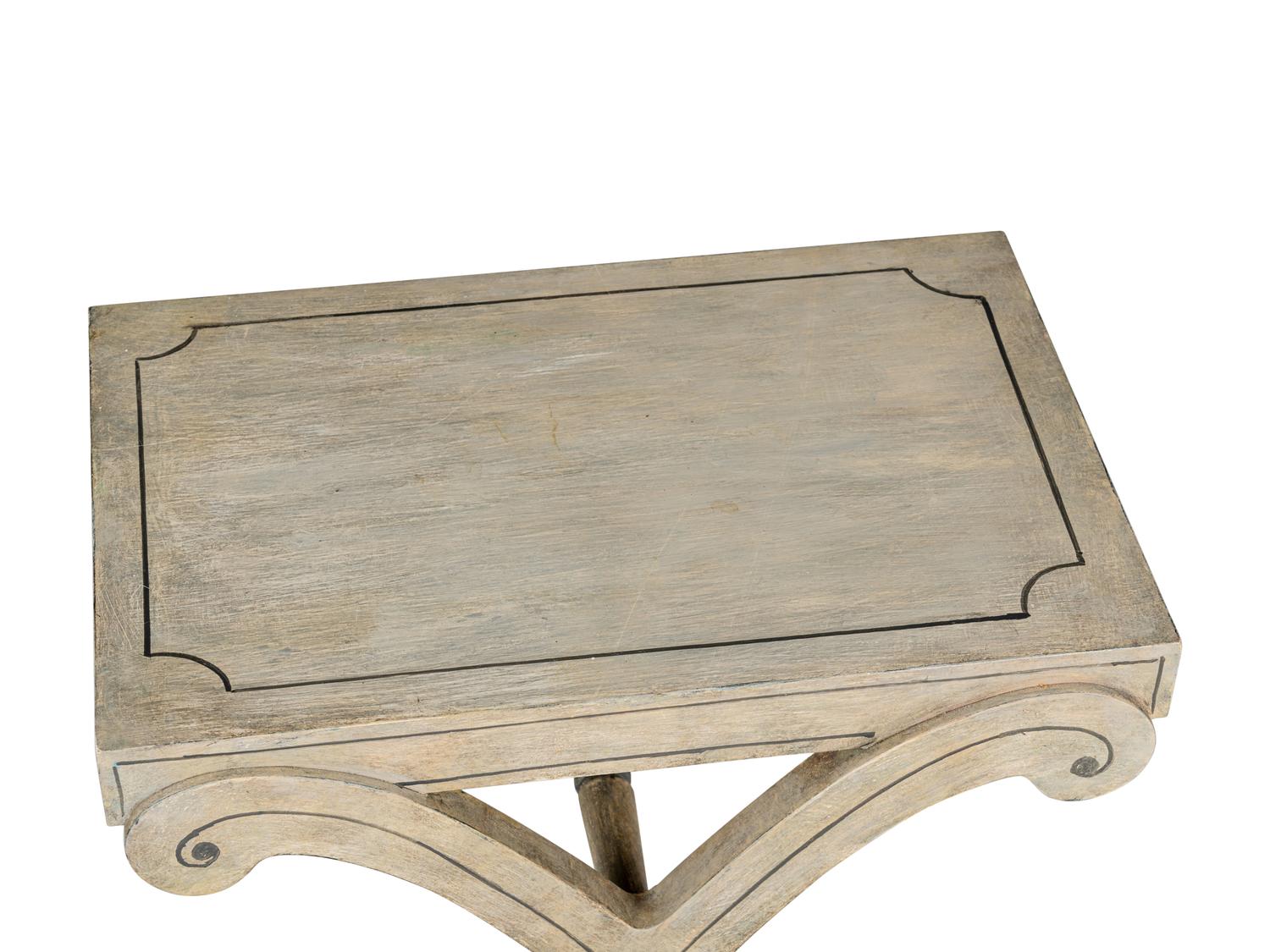 A Regency Style Painted X-Form Stool