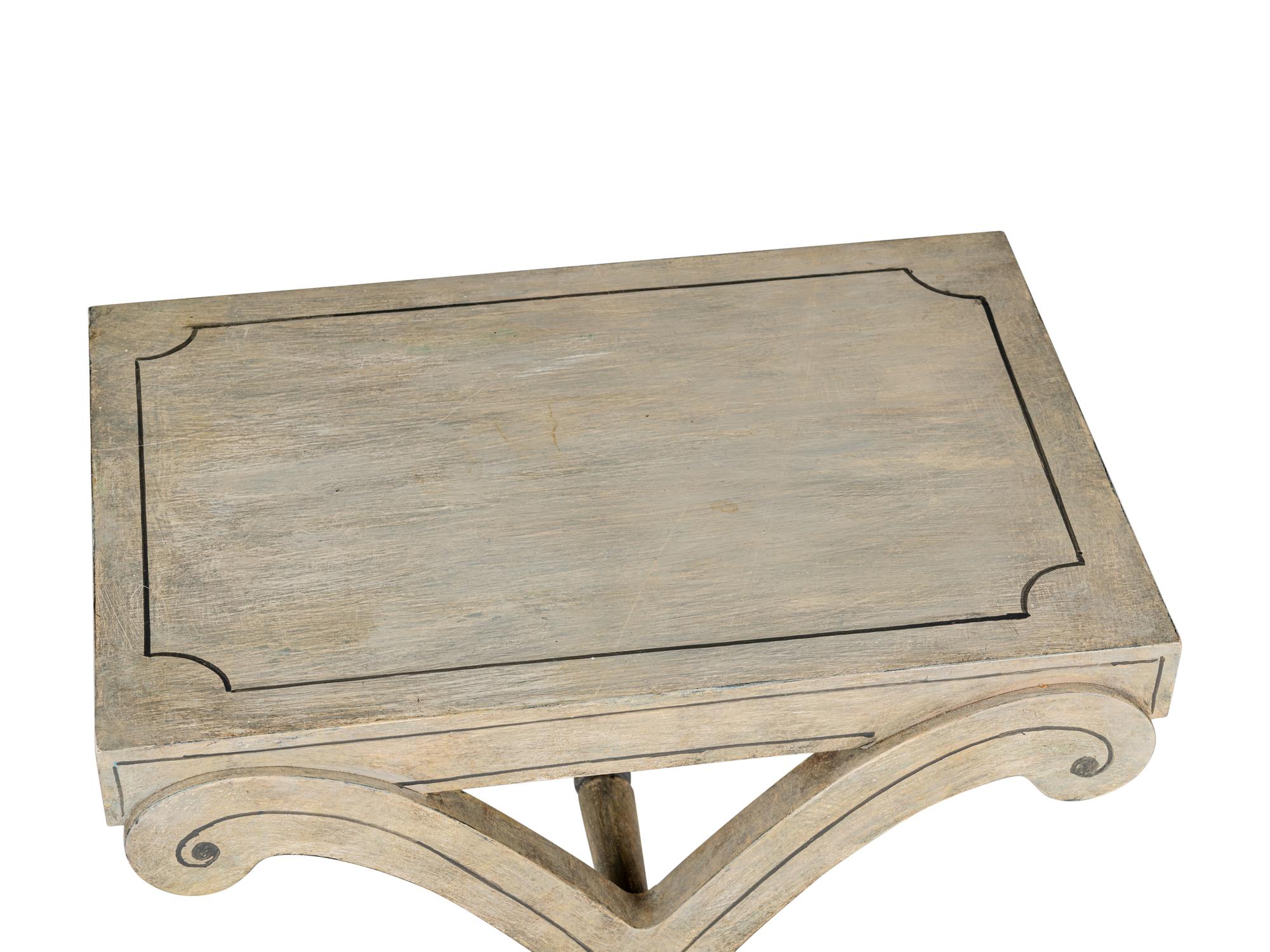 A Regency Style Painted X-Form Stool