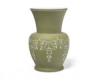 A Wedgwood Slip Decorated Jasperware Vase