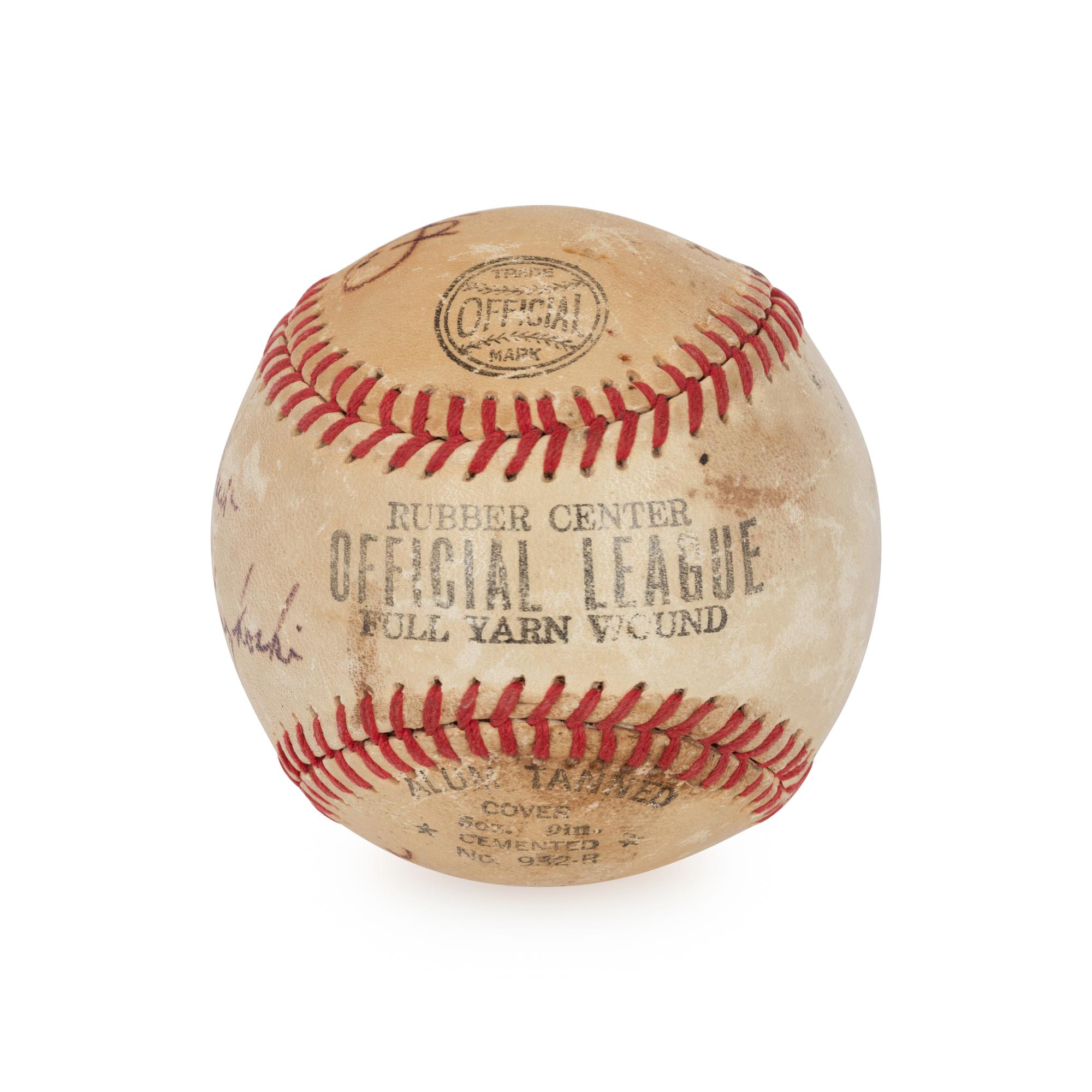 A Multi Signed Autograph Baseball Featuring Dizzy Dean and Bill Veeck
