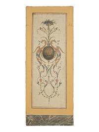 A Set of Five Neoclasscial Style Wallpaper Panels