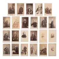[Lincoln, Abraham] Group of 23 Carte de Visites of Politicians, Members of Cabinet and Military Trial Commission
