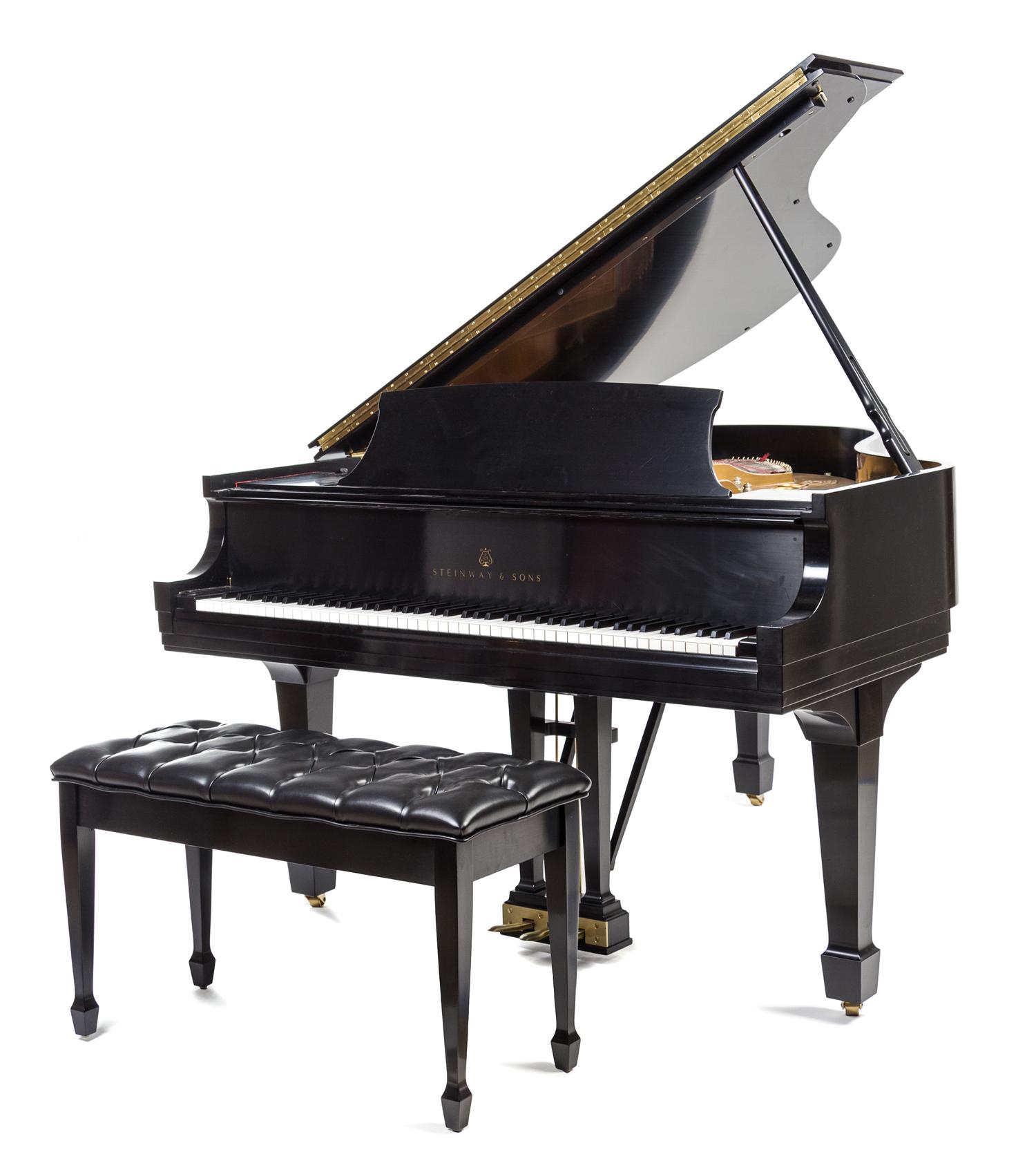 A Steinway and Sons Baby Grand Piano Length 66 inches.