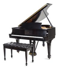 A Steinway and Sons Baby Grand Piano Length 66 inches.
