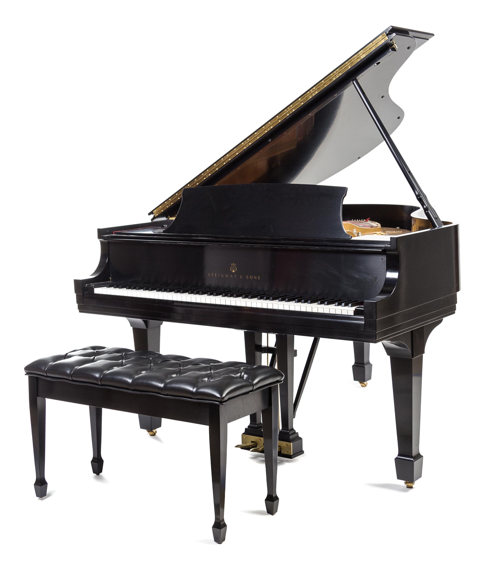 A Steinway and Sons Baby Grand Piano Length 66 inches.
