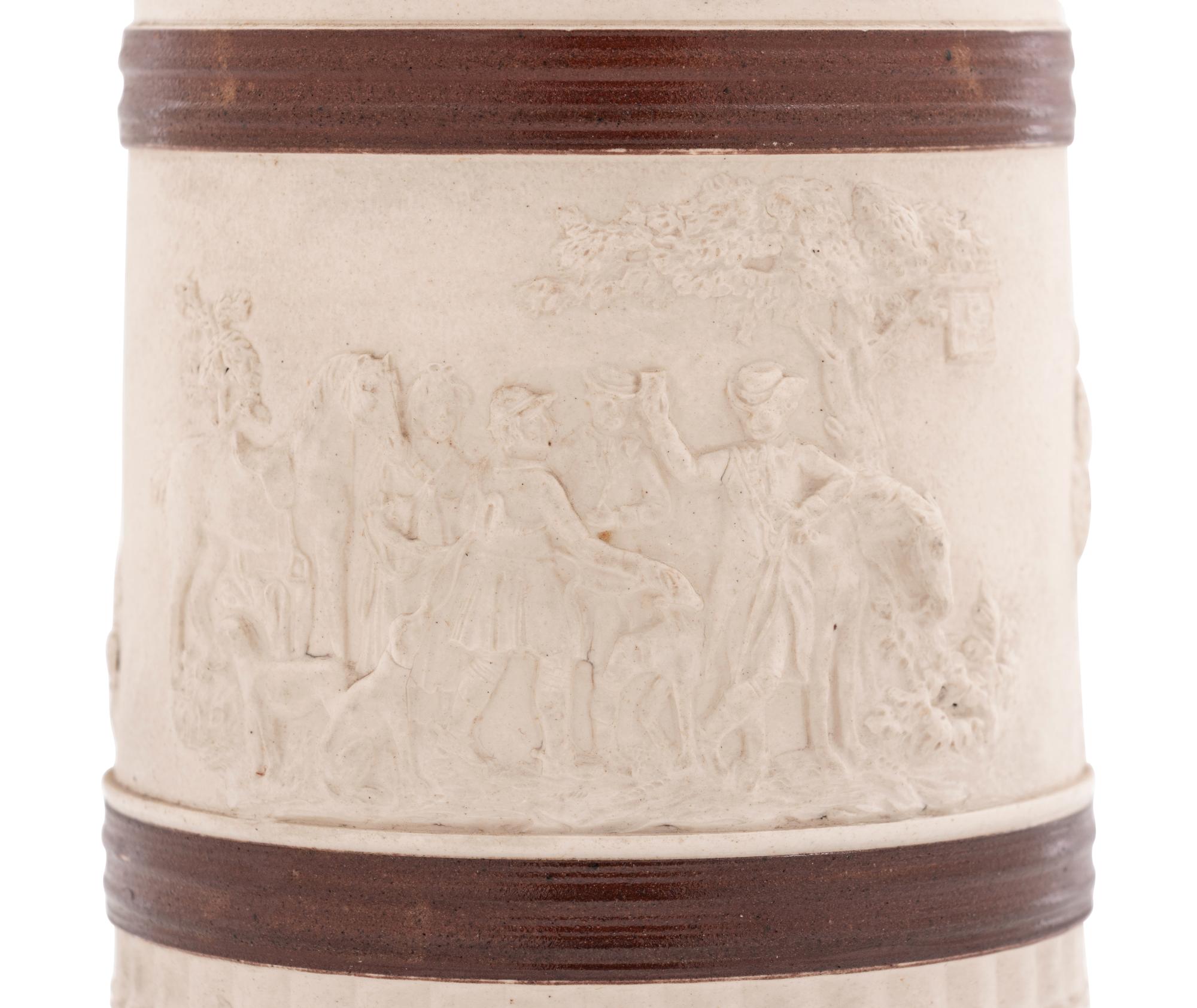A Staffordshire Brown-Glazed Stoneware Tankard by John Turner — LATE 18TH CENTURY