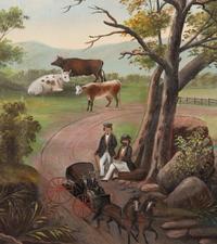American School 19th / 20th Century, Valley Farm Landscape With House