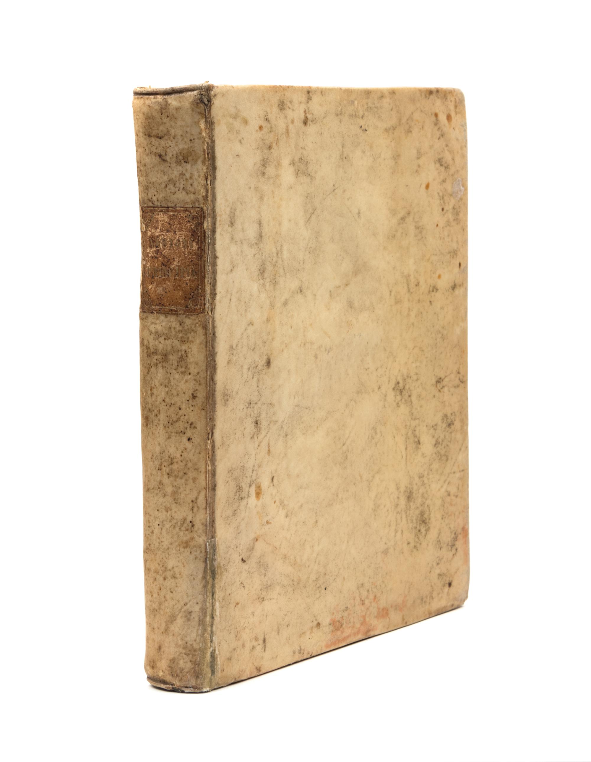 NEWTON, Isaac, Sir (1642-1727). Philosophiae naturalis principia mathematica . [Edited by Edmond Halley (1656-1743)]. London: Joseph Streater for the Royal Society [at the expense of Edmond Halley], to be sold by Samuel Smith and other booksellers, 1687.