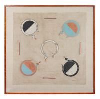 Four Snakes in the Four Sacred Colors, Surrounding a Single White Snake